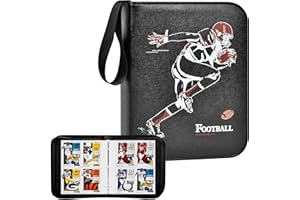 Boobowl Football Cards Binder 440 Pockets, 2024 for Panini Score Football Trading Cards Sleeves Holder Album for NFL, Baseball Cards Collection Binder Case Holder Protectors Set (Folder Only) -Black