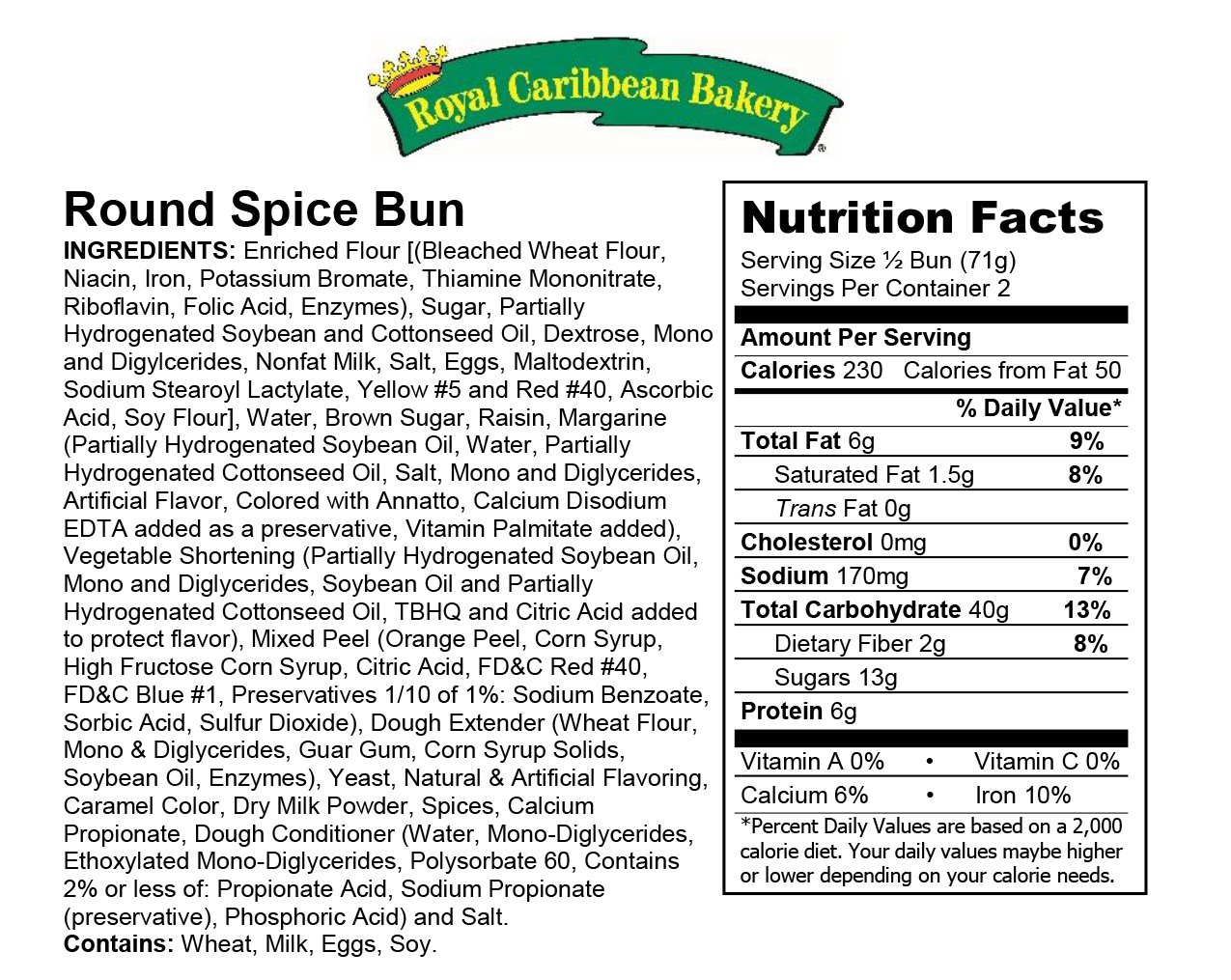 National Spice Bun Nutrition Facts Runners High Nutrition