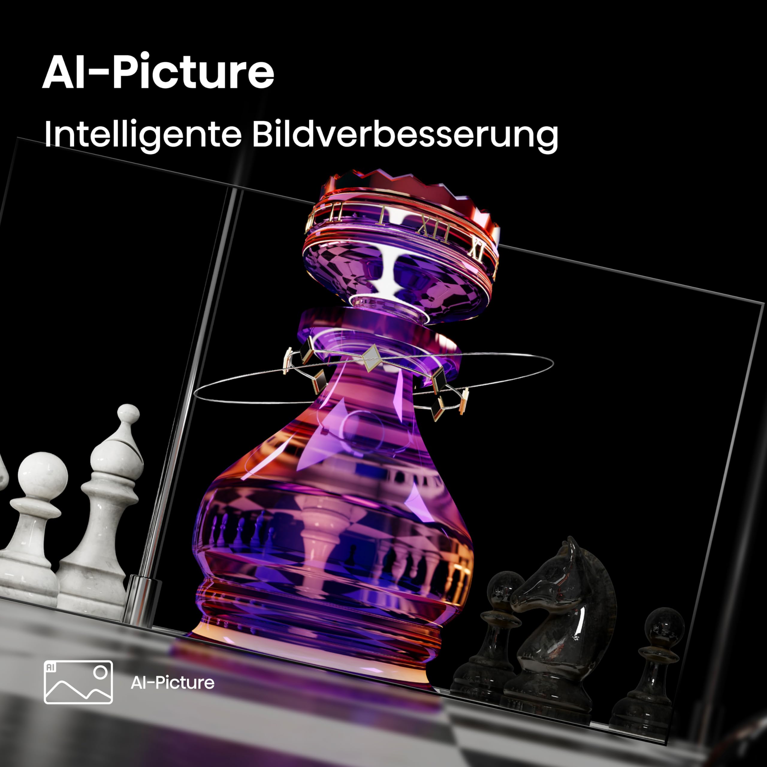 Hisense 65A85Q 164cm (65 Zoll) Fernseher, 4K UHD OLED Smart TV,120Hz, HDMI 2.1, Game Mode Pro, AMD FreeSync Premium, Dolby Vision IQ & Atmos, Bluetooth, Alexa Built-in, Schwarz, [2025] 7