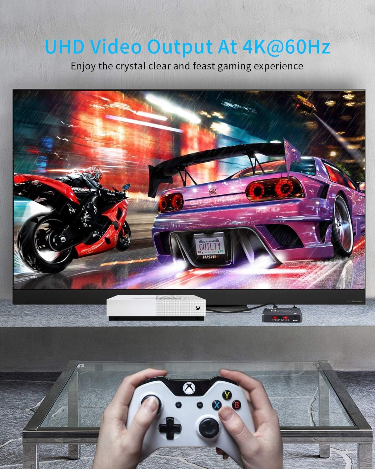 4K HDR HDMI Switch, Koopman 5 Ports 4K 60Hz HDMI 2.0 Switcher Selector with IR Remote, Supports Ultra HD Dolby Vision, High Speed (Max to 18.5Gbps), HDR10, HDCP 2.2 & 3D: Home Audio & Theater