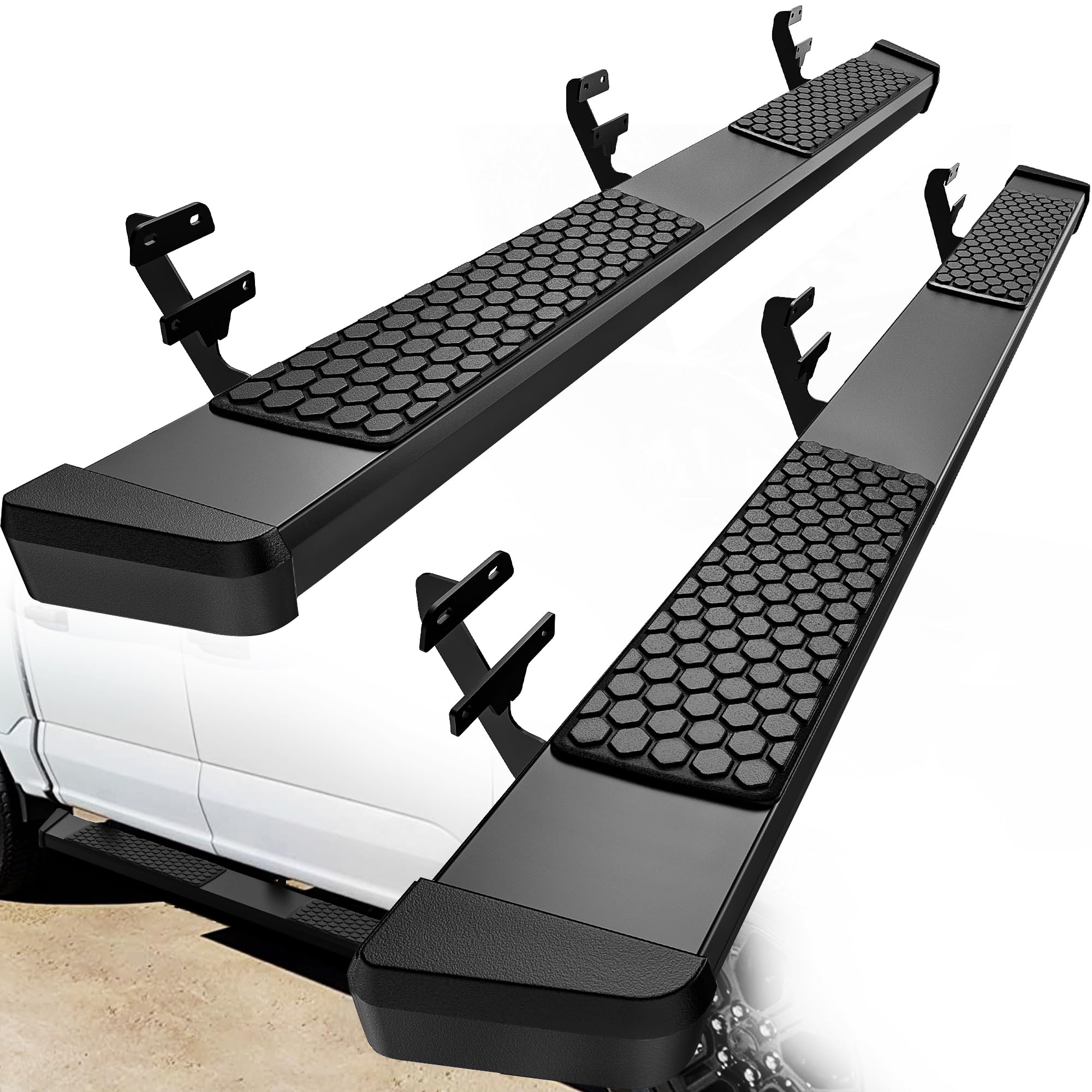 Photo 1 of ** USED** /MYITAMOTOR 6 Inches Running Boards Replacement for 2015-2025 Ford F150 SuperCrew Cab, 2017-2024 F250 F350 Super Duty Crew Cab, Black Side Steps Nerf Bar Rails