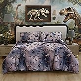 SDIII 3D Dinosaur Comforter Queen Set 3 Pieces, Soft Microfiber Lightweight Dinosaur Queen Bedding Set for Boys Girls Kids and Teens All Season