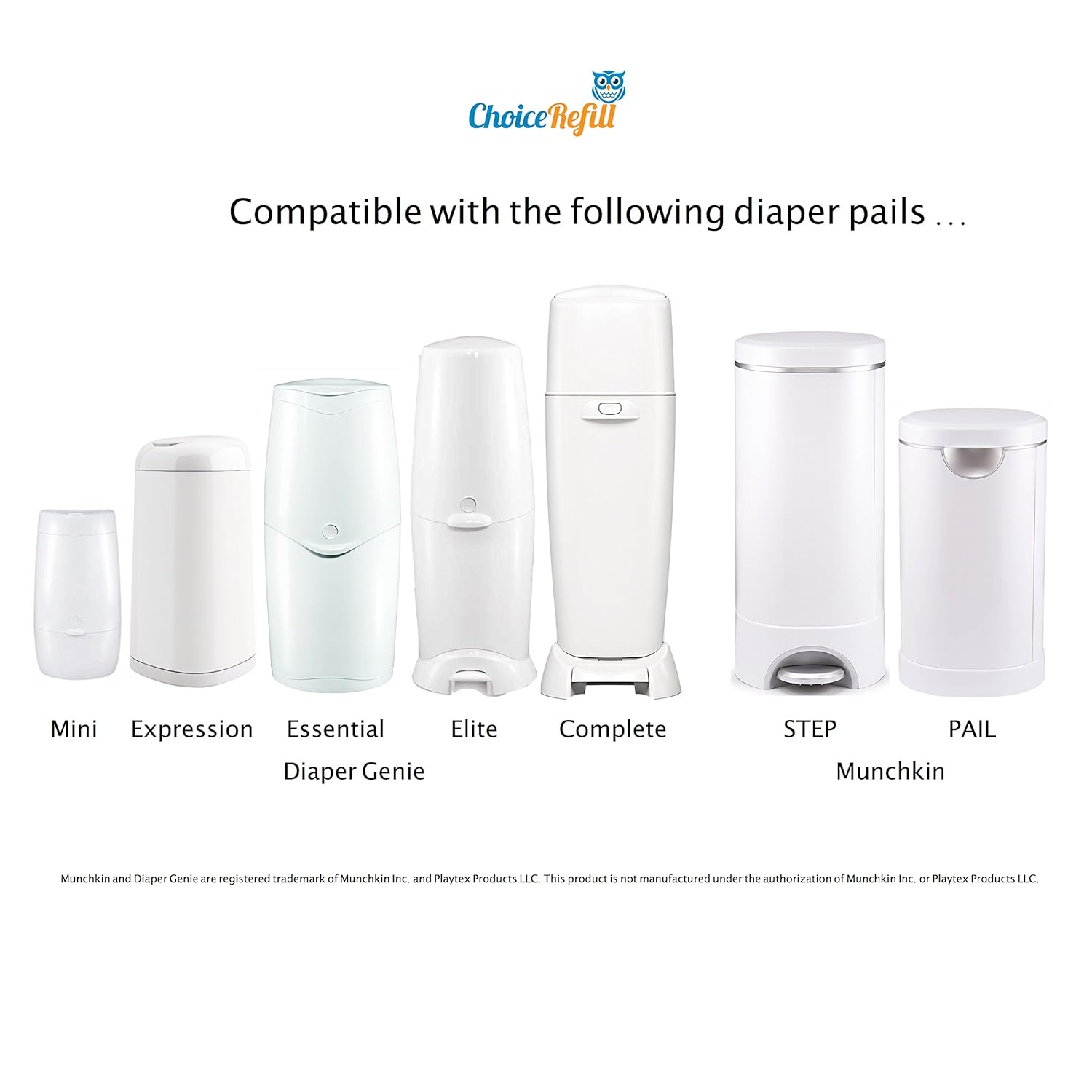 ChoiceRefill Compatible with Diaper Genie Pails, 4Pack, 1080 Count 733074282194 eBay
