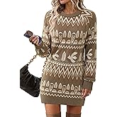 VALOLIA Womens Sweater Dress 2025 Long Sleeve Fall Loose Knit Pullover Tunic Sweaters