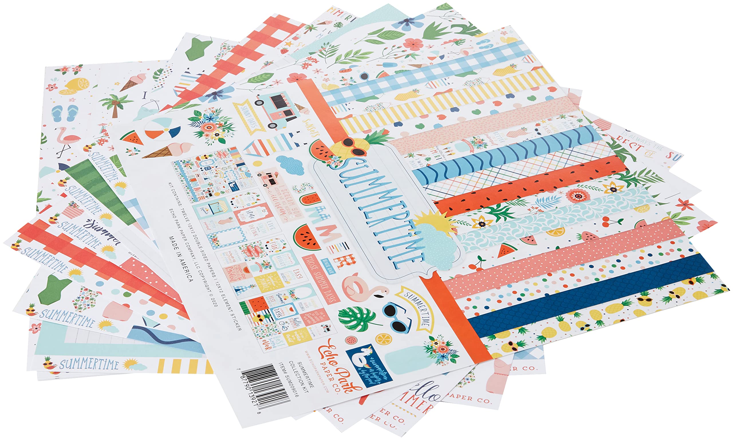 ECHO PARK PAPER COMPANY Summertime COLLECTIO 12X12 KIT, One Size