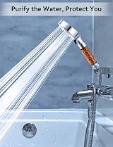 Magichome Filter Shower Head Hard Water Softener 5 Modes Universal Fit view 3