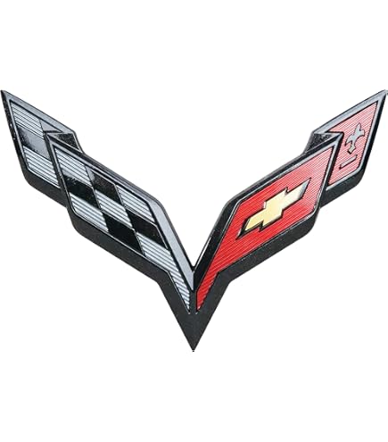 2-Pack Z51 Emblems For Corvette C5, C6, C7 – 3D Chrome Black ABS Badges, 6" X 0.8"