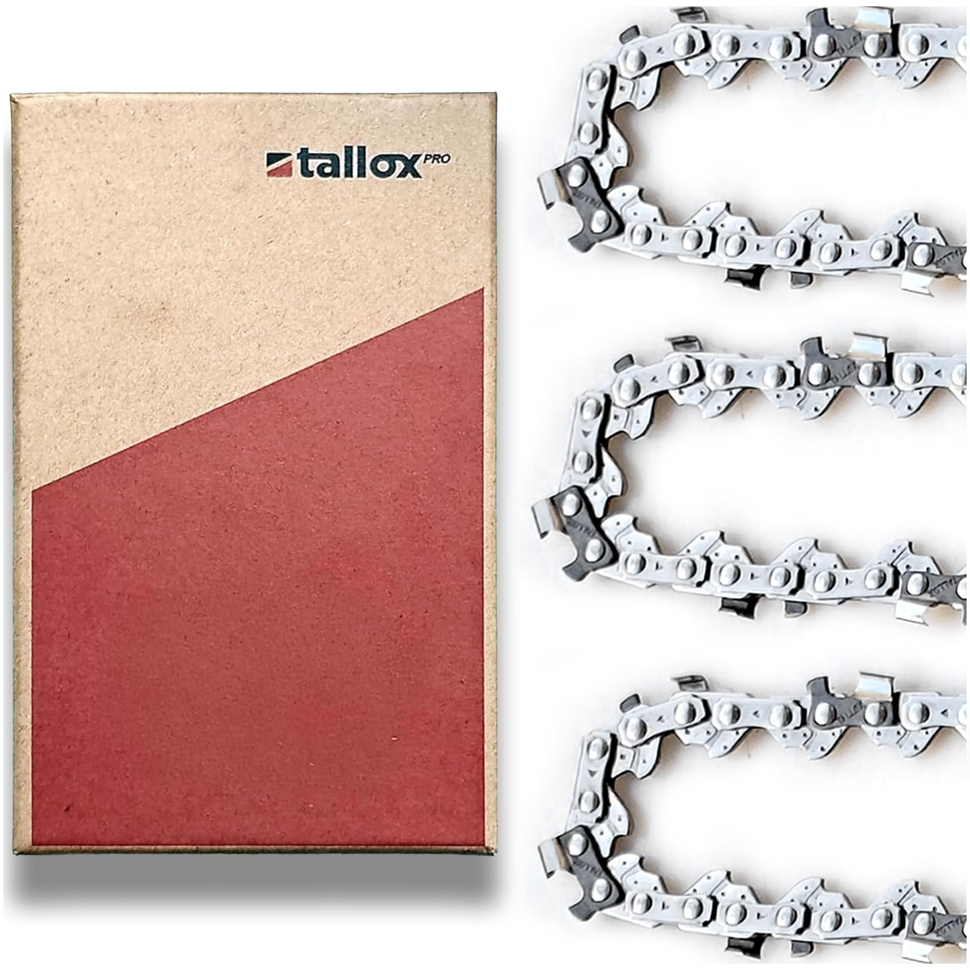 3 tallox Saw Chains .325" Pitch .050" 1.3 mm Gauge 64 Links 15" 38 cm Semi-Chisel fits DOLMAR Husqvarna and Other Chainsaws