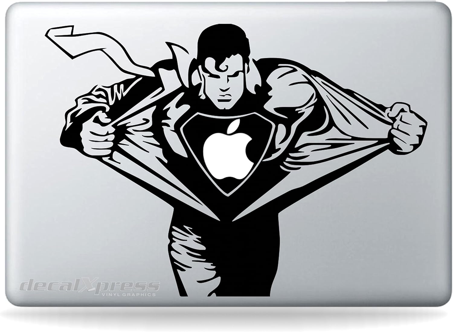 Superhero Man Shield Apple Logo MacBook Air-Pro 13" Vinyl Sticker