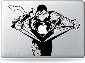Superhero Man Shield Apple Logo MacBook Air-Pro 13" Vinyl Sticker