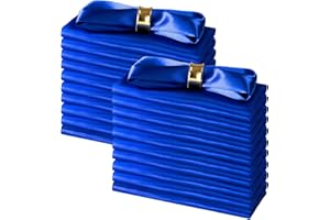 SiinvdaBZX 100 Pieces Royal Blue Cloth Napkins 12 x 12 Inches, Small Size Square Satin Napkins Silky Soft Dinner Napkins or Handkerchief for Banquet Wedding Christmas Thanksgiving Decoration