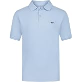 Dockers Boys' Short Sleeve Pique Polo Shirt, Classic Fit Cotton Blend Collared Shirt