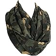 Etwoa Camouflage Infinity Scarf Circle Loop Scarf