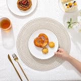 SHACOS Round Placemats and Coasters Set of 6 Cream view 7