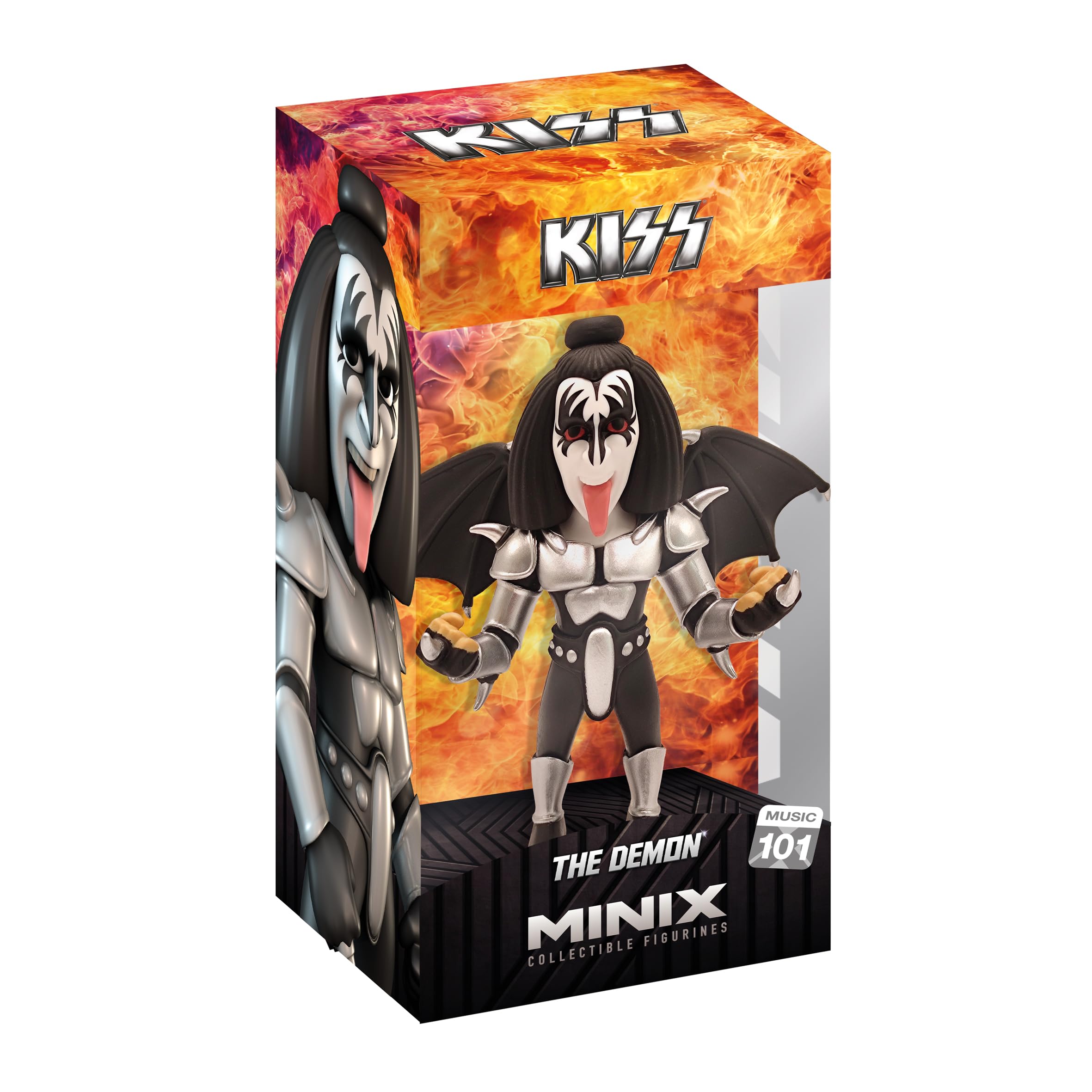 MINIX Bandai Kiss The Demon Model | Collectable The Demon Kiss Figure | Bandai Kiss Merchandise Range | Collectible Glam Metal Figures Make Great Kiss Gifts For Boys And Girls