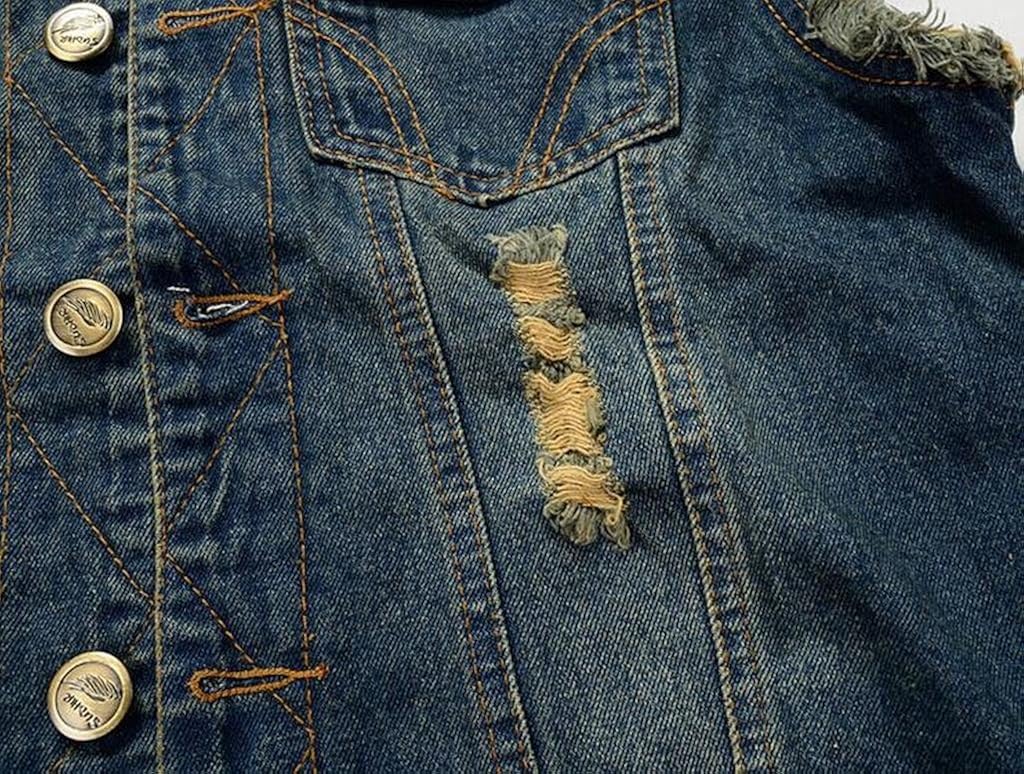 cut off jean vest