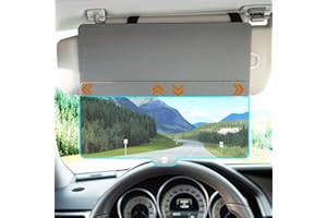 MAGTSMEI Upgraded Car Sun Visor Extender, Polarized Sun Blocker, Sunshade Lens Magnetic Connection Adjustable 4 Directions, Anti-Glare,Protects from Sun Glare, Snow Blindness & UV Rays,Grey