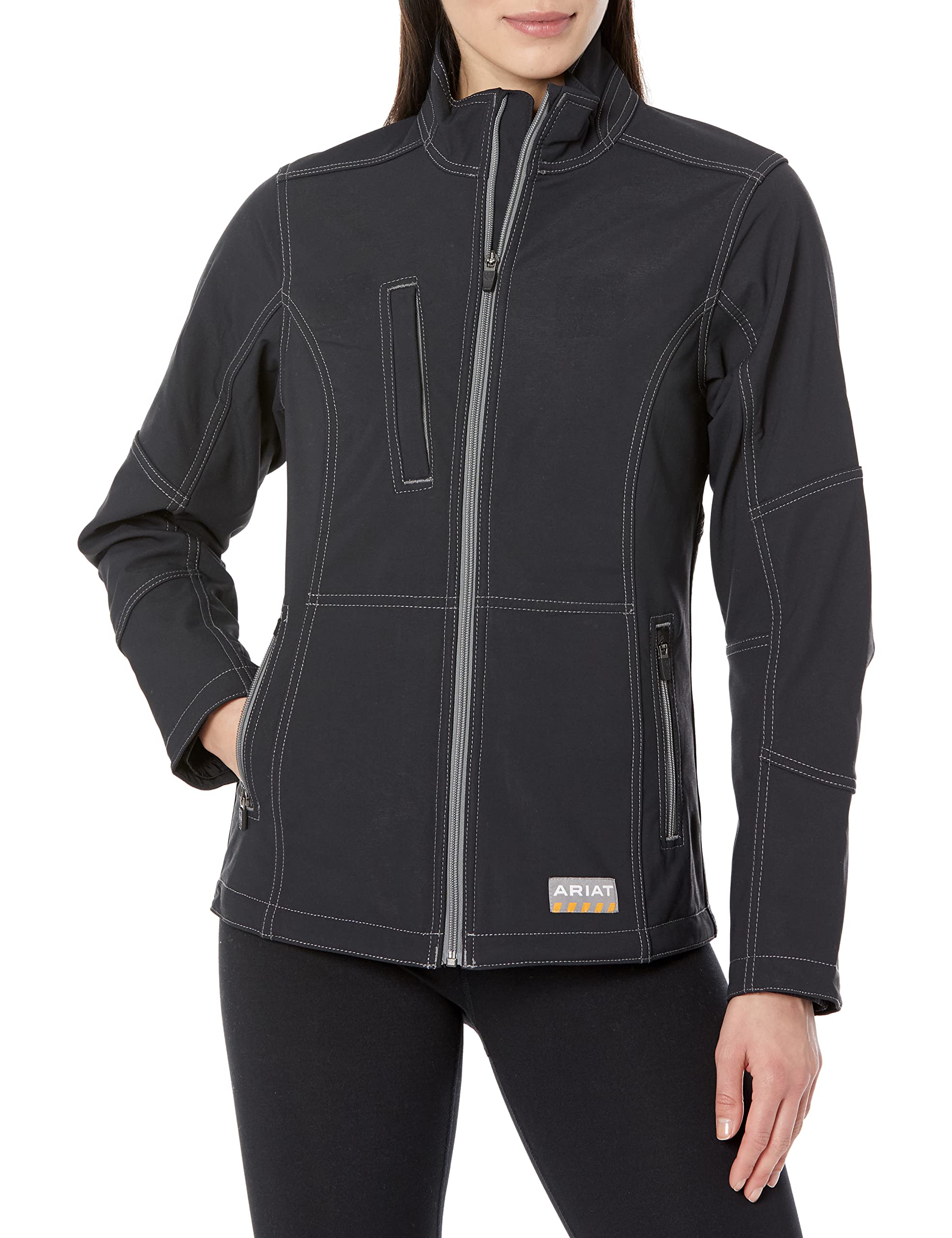 Photo 1 of ARIAT Rebar Stretch Canvas Softshell Jacket, Black, X-Small