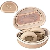 stukcaze Hard Headphone Case for Beats Solo 4, Studio Pro, Solo 3, Studio 3, Solo 2,Over Ear Headphone Carrying Case with Storage Cable Bag Strap for Travel (Champagne-2)