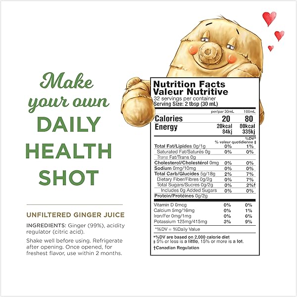 99% PURE GINGER JUICE BY THE GINGER PEOPLE – DIGESTIVE HEALTH, PREMIUM QUALITY, 32 FL OZ BOTTLE (PACK OF 1)