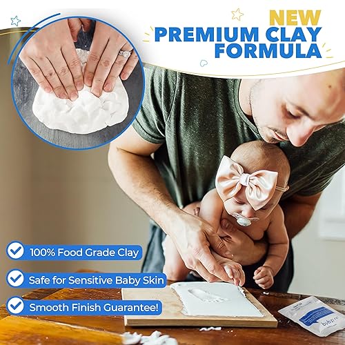 Bubzi Co Baby Footprint Kit, Baby Foot and Hand Print Kit, Baby