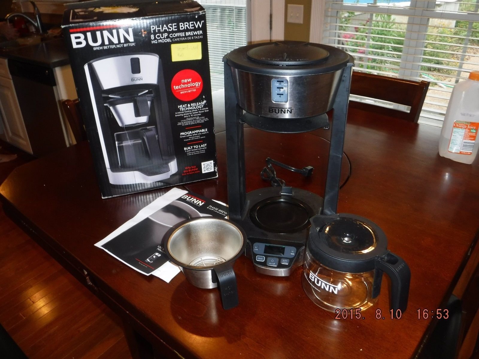 Bunn Hg Phase Brew 8 Cup Home Coffee Brewer | Desertcart Cayman Islands