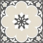 FloorPops 12-in by 12-in Black Daphne Vinyl Peel &amp; Stick Floor Tiles (10 Tiles), (10 sq.ft./Carton)