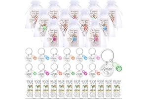 ECATION 12 Sets Positive Keychain Christmas Emotional Support Employee Appreciation Gift for Coworker Office Team Staff