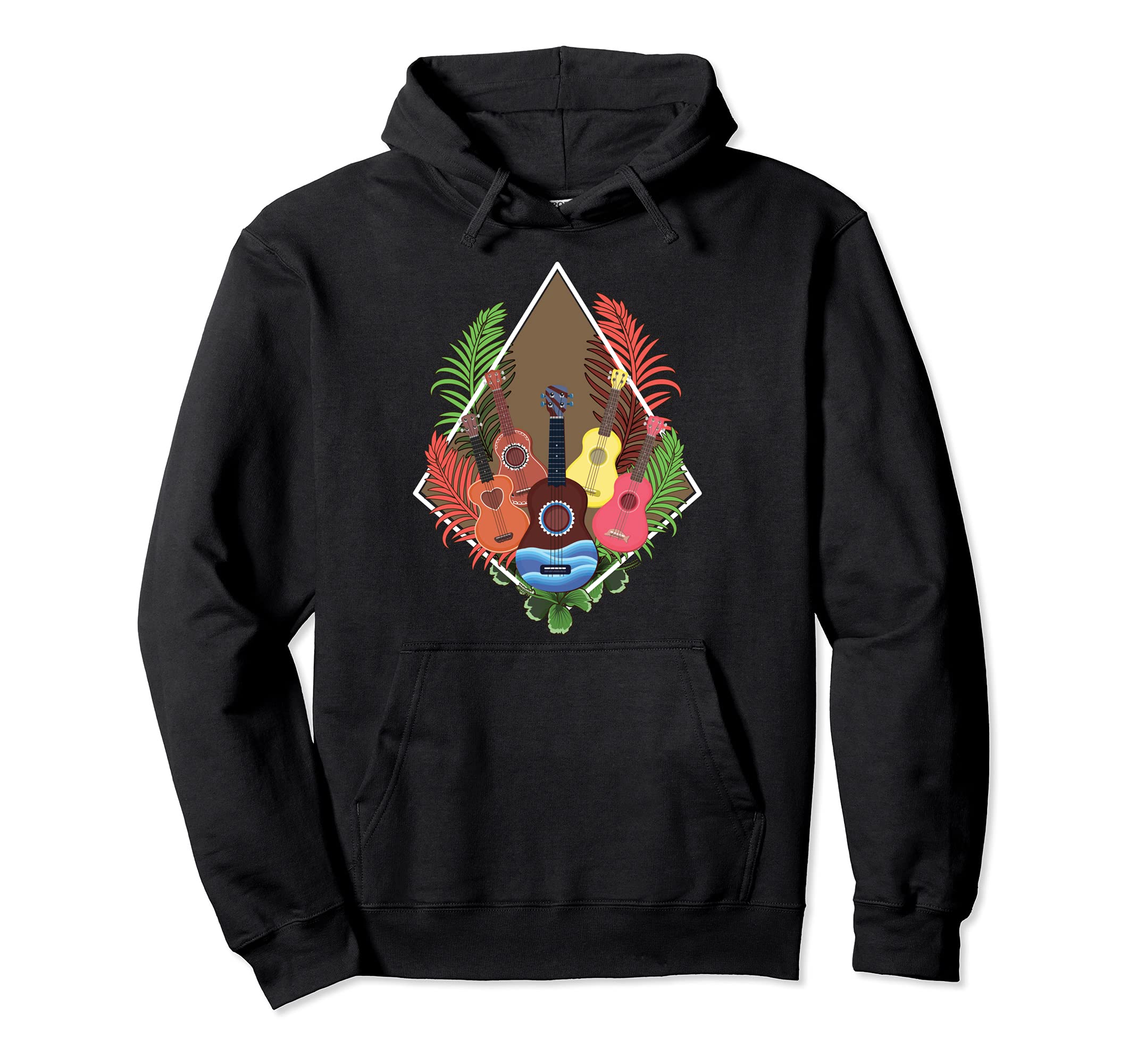 Ukuleles Hawaii Guitar Acoustic Uke Musician Hawaiian Aloha Pullover Hoodie