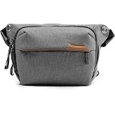 Peak Design Everyday Sling 3L, Ash, Padded Adjustable Shoulder Strap for Crossbody or Waist Carry, FlexFold Divider, Ideal for Carrying Cameras or Everyday Essentials, Sling Bag for Men and Women