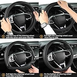 West Llama Microfiber Leather Car Steering Wheel