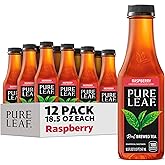 Pure Leaf Iced Tea, Raspberry, Real Brewed Tea, 18.5 Fl Oz Bottles (Pack of 12)