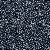 John Bead Czech Glass Seed Beads 10/0, Gunmetal 22g Vial of DIY Jewelry Making Beads Preciosa (Jablonex)