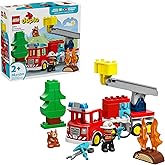 LEGO DUPLO Town Fire Truck with Hose and Firefighter Building Toy for Toddlers - Learning Play Set for Boys & Girls, Ages 2+