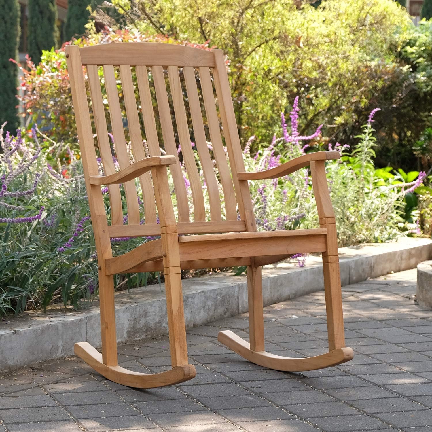 Cambridge Casual Indonesian Arie, Rocking Chair, Single Item/Natural Teak: Garden & Outdoor