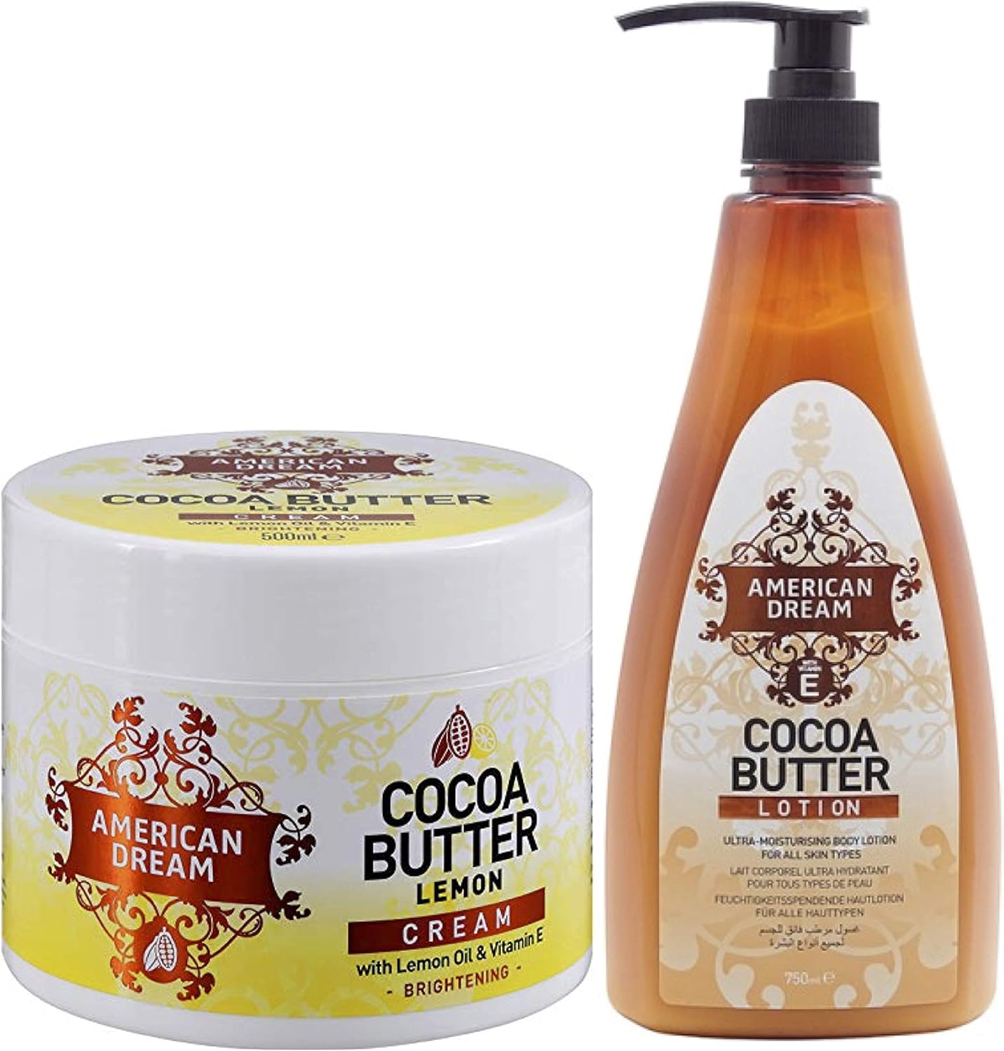 American Dream Cocoa Butter Lemon Brightening Cream with Cocoa Butter