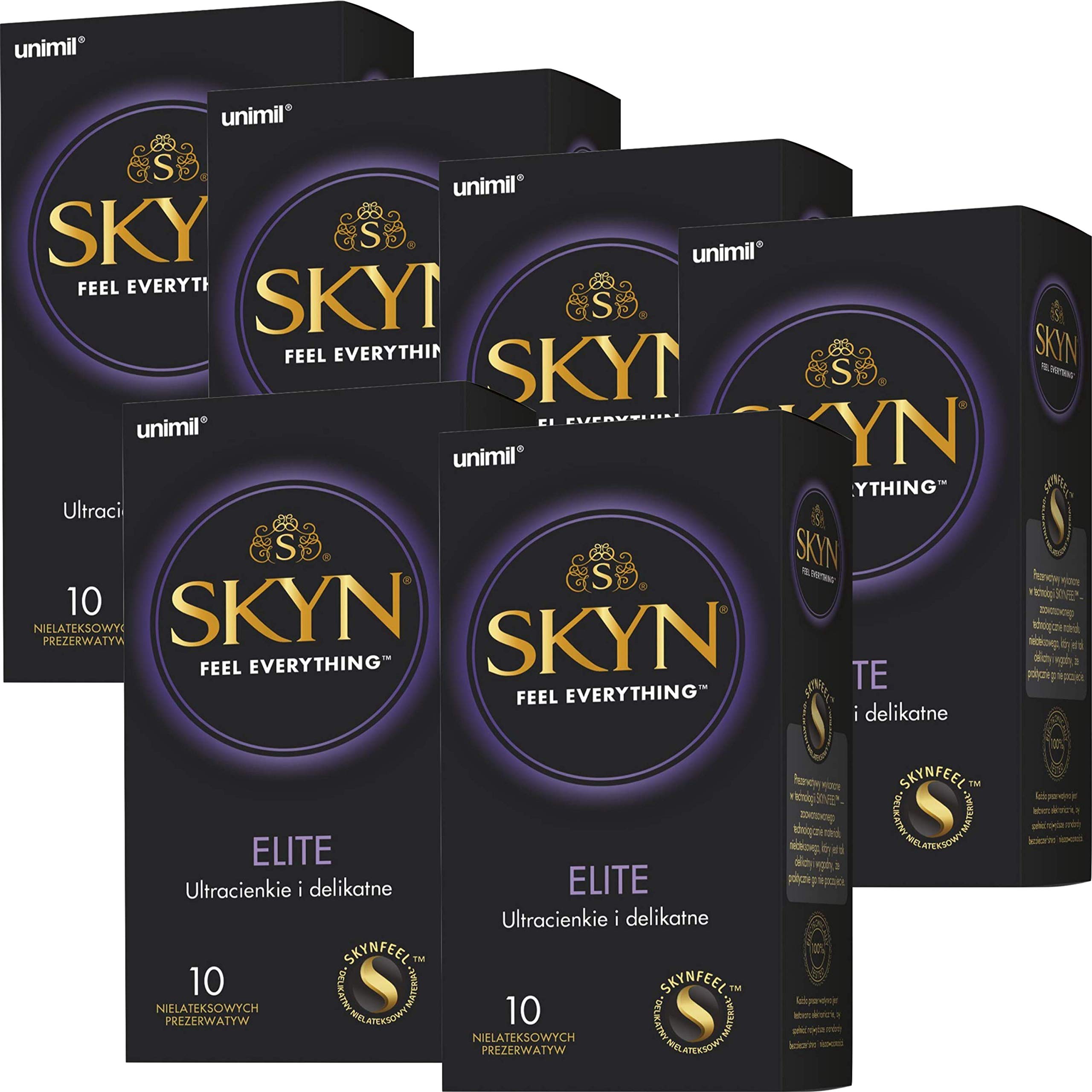 SKYN® Elite Non-Latex Condoms, Pack of 10 x 6