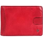 VILENCA HOLLAND Unisex Genuine Leather RFID-Blocking Wallet Bifold Card Holder: Sleek Design for Style, Functionality & Ultimate Security (Red)