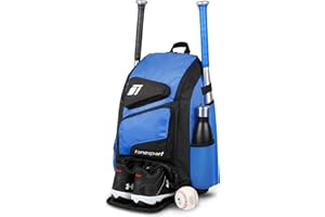 Tonesport Baseball Bag - Backpack for Baseball, Softball, Tball - Adults & Youth Bat Bag