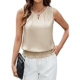 Blooming Jelly Women's Summer Silk Satin Tank Top Business Dressy Casual Outfits Trendy Sleeveless Tops 2025 Fashion