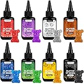 JDiction Glitter Colored UV Resin, 8 Colors Metallic UV Resin with Sparkling Effect, Hard Glitter Resins Kit for Jewelry Making, Colored Casting and Coating, Crafts and Decoration