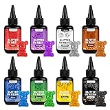JDiction Glitter Colored UV Resin, 8 Colors