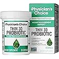 Physician's CHOICE Probiotics for Weight Management & Bloating - 6 Probiotic Strains - Prebiotics - Key ingredient Cayenne & Green Tea - Supports Gut Health - Weight Management for Women & Men - 30 CT