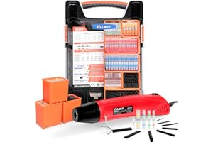 Kuject Heat Gun for Shrink Tubing, 820PCS Solder Seal Wire Connectors & Heat Shrink Tubing Kit, Waterproof Heat Shrink Wire Connectors Kit with Mini Heat Gun for Marine Automotive Wiring, AWG 26-10
