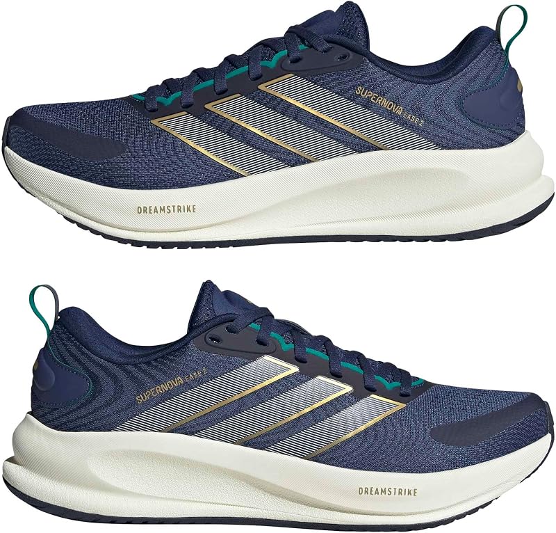 Homme Supernova Ease 2 Running Shoes, Dark Blue/Off White/Matte Gold, 42 2/3 EU
