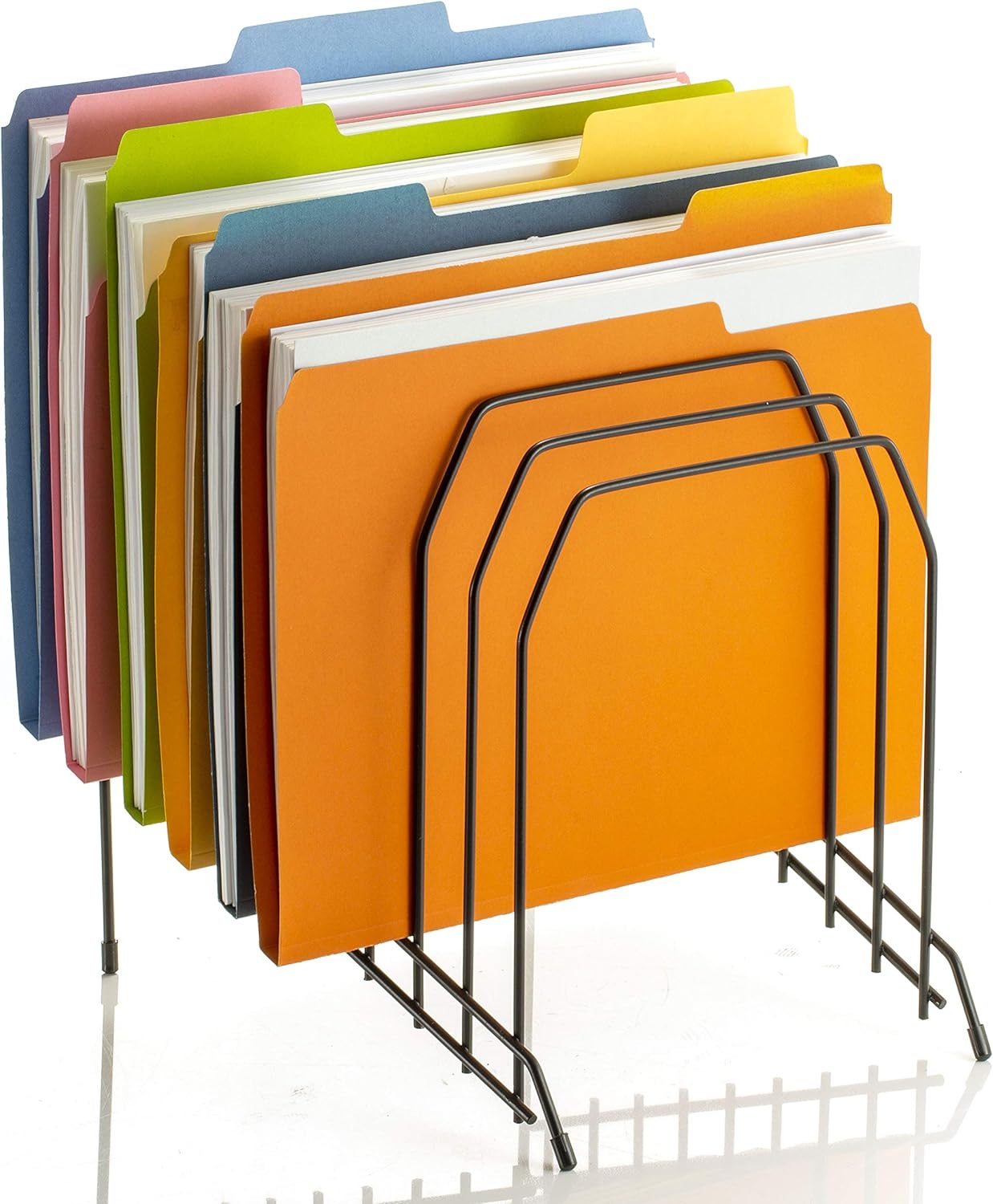 Officemate Large Incline Sorter, 8 Compartment, Wire, 8.5 x 10.375 x 12.625 Inches, Black (25212) : Office Desk Organizers : Office Products