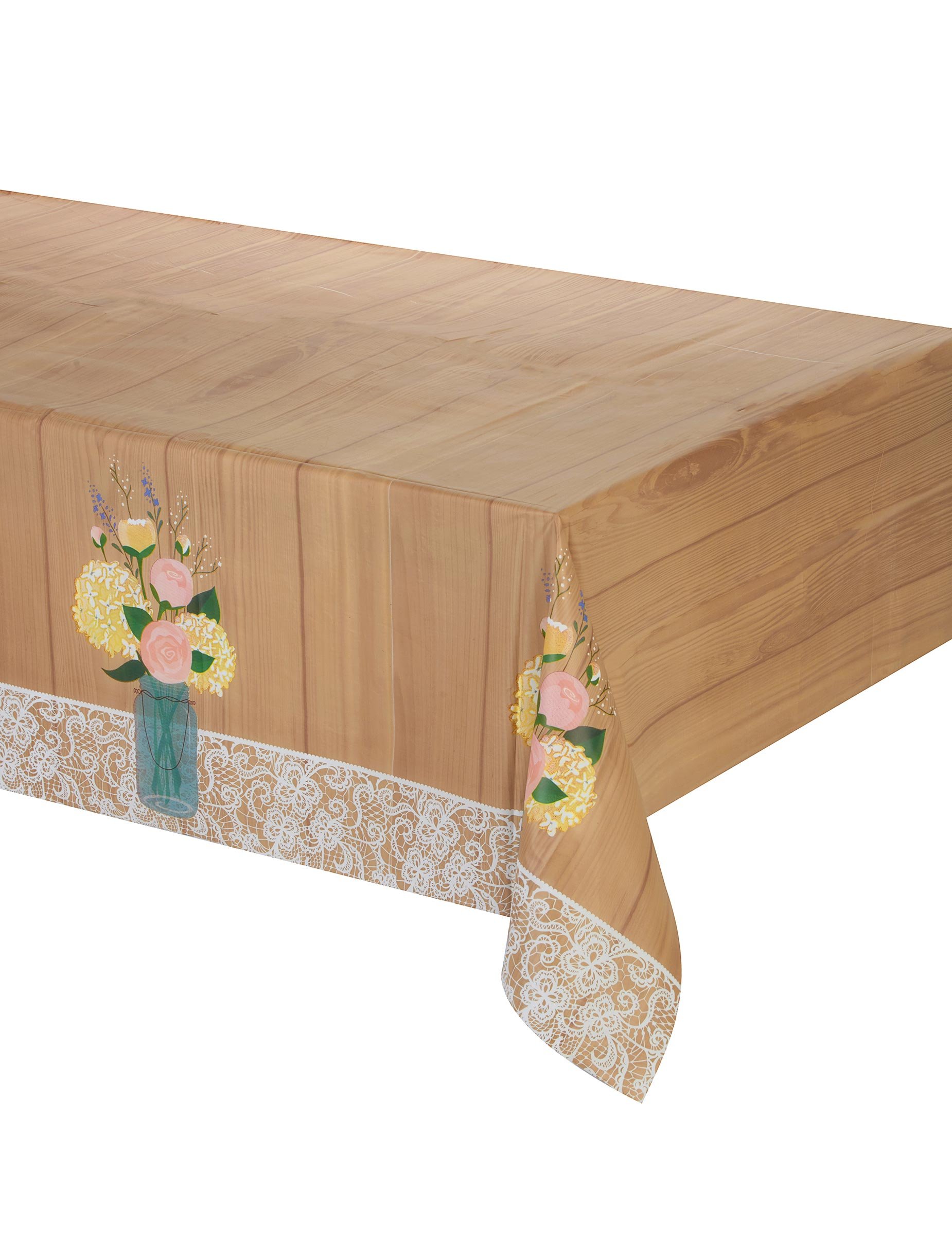 Creative Converting Plastic Tablecover, 54" x 102", Multicolor