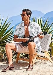 COOFANDY Men's Hawaiian Shirts Short Sleeve