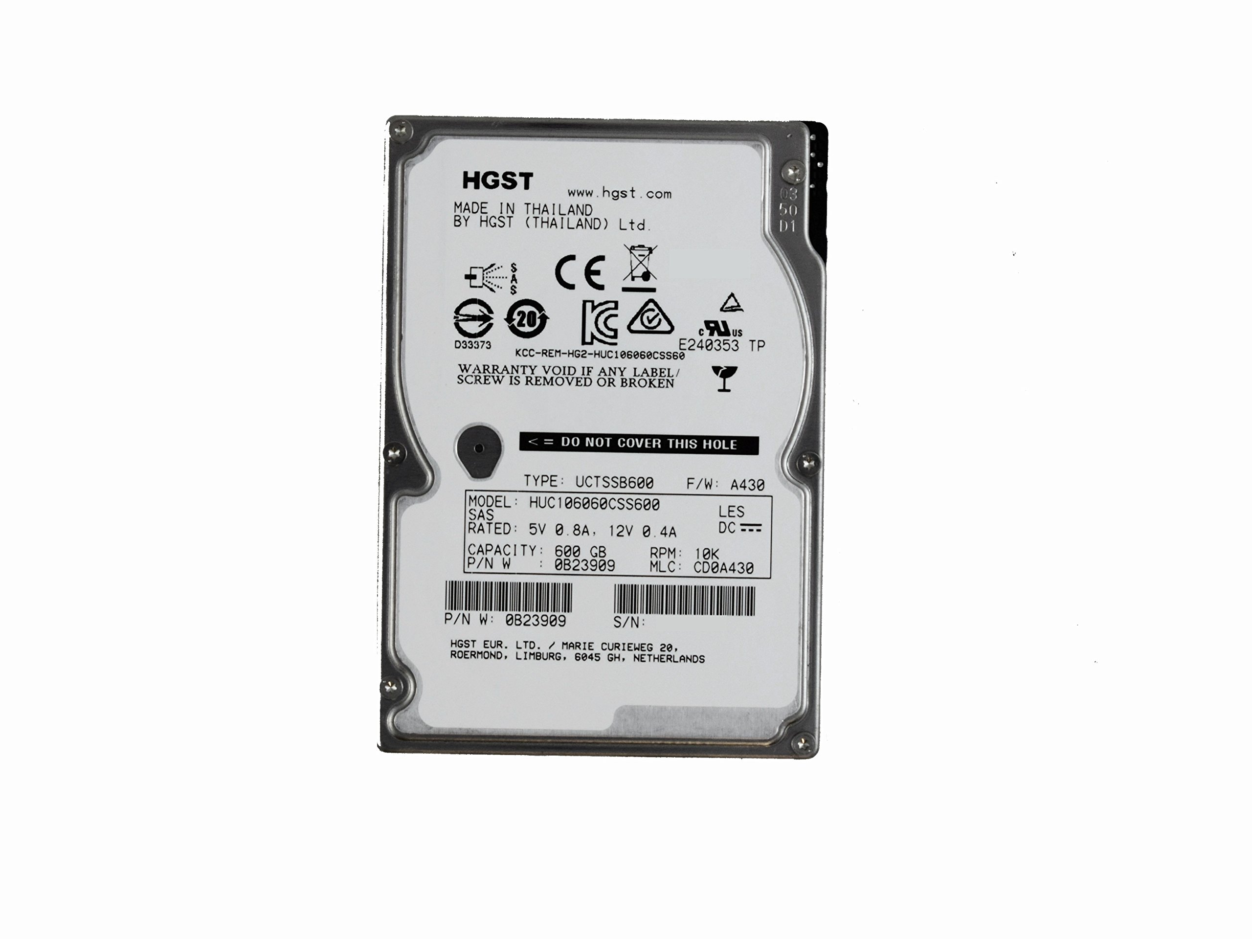 Hitachi HUC106060CSS600 600 GB,Internal,10000 RPM,2.5" (0B23909) Hard Drive