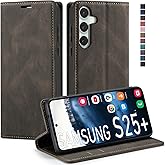 japezop Case Compatible with Samsung Galaxy S25+ Plus,Wallet Case with [RFID Blocking] Card Holder Kickstand Magnetic,Leather Flip Case Wallet for Galaxy S25+ Plus 6.7 Inch (Coffee)